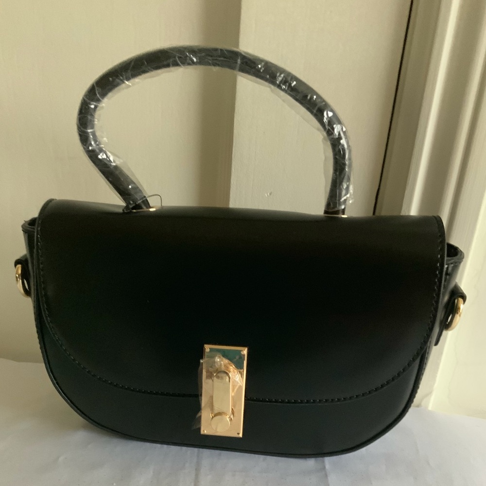 Melie Bianco Black Top Handle Pocketbook Handbag - Picture 4 of 7